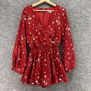 Red Stars Romper